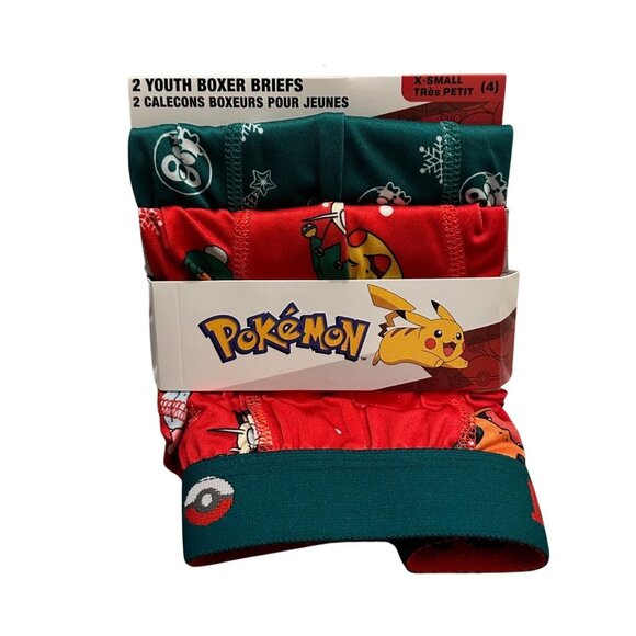 FREE ADD-ON Pokemon Youth Boxer Briefs (pack of 2) - Brand New Size 4 X-Small - Picture 1 of 2